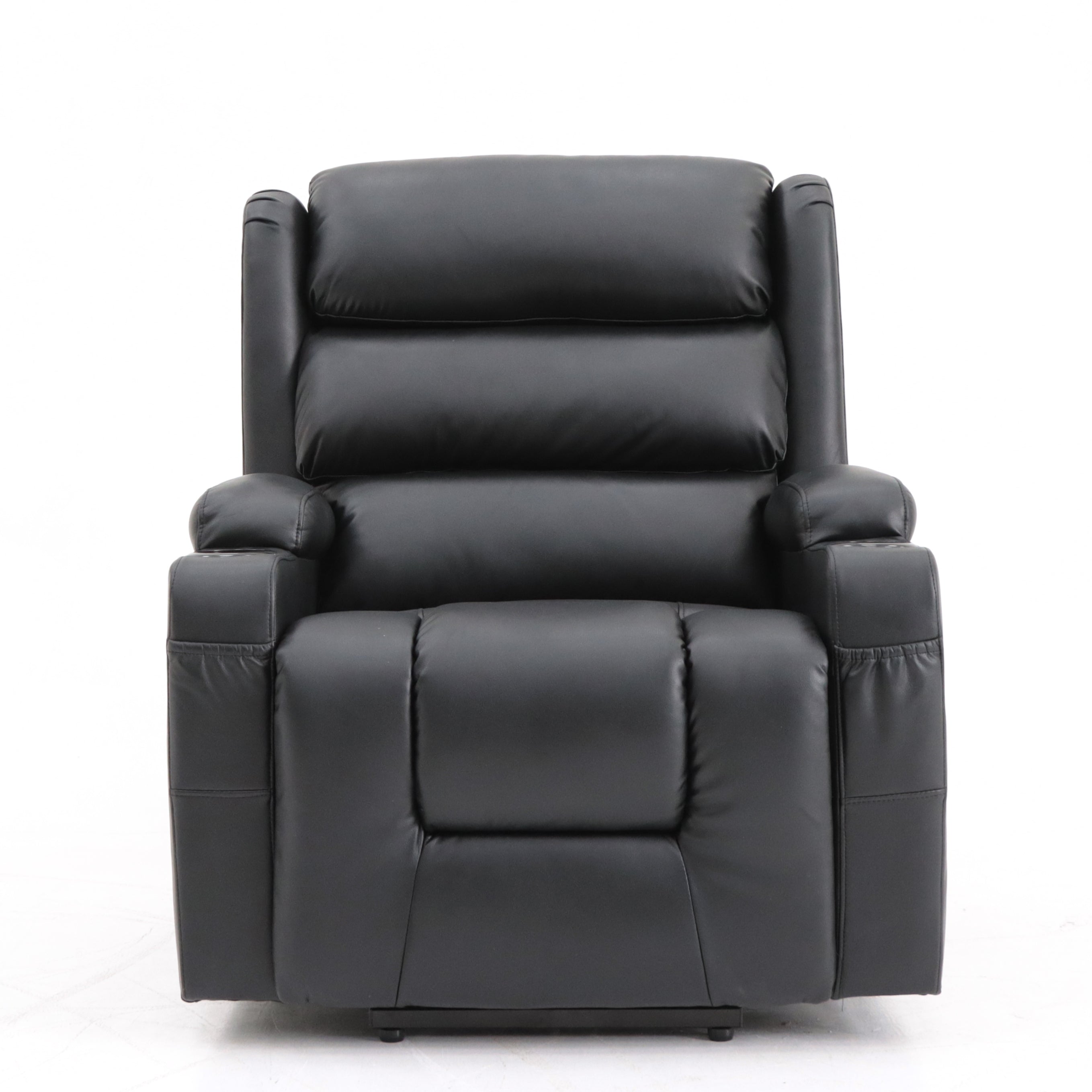 THE SPIRIT Lift Recliner Chair - 180kg Lift Capacity, Higher Leg Lift, 3-Years Warranty - (Black Leather)