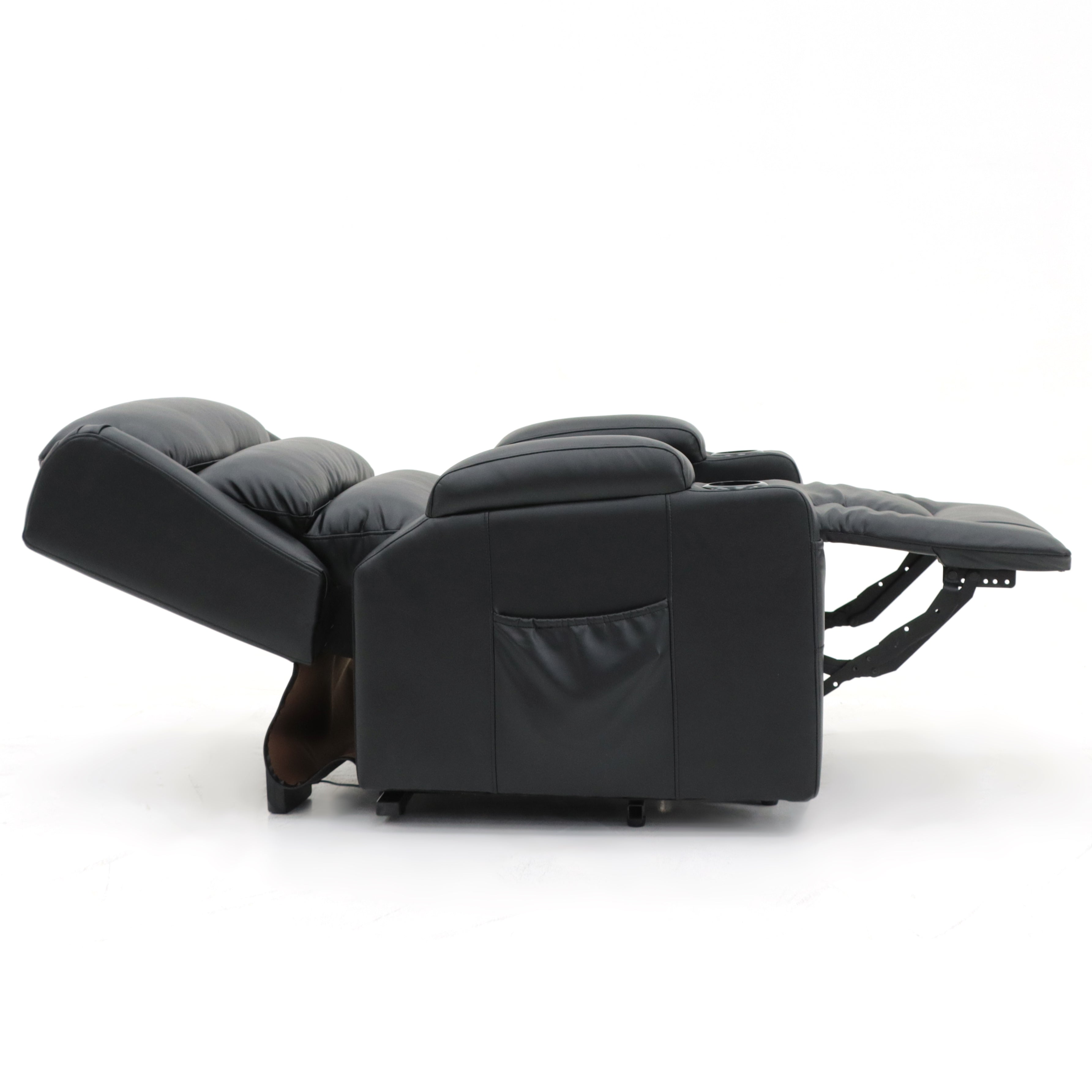 THE SPIRIT Lift Recliner Chair - 180kg Lift Capacity, Higher Leg Lift, 3-Years Warranty - (Black Leather)