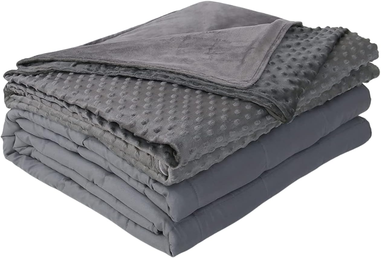 Weighted Blanket 4kg (140 x 210cm) for Double/King Single, Heavy Blanket Duvet with Minky Cover, Calming Throw Blanket with Heavy Premium Quality Glass Beads for Anti Anxiety and Autism