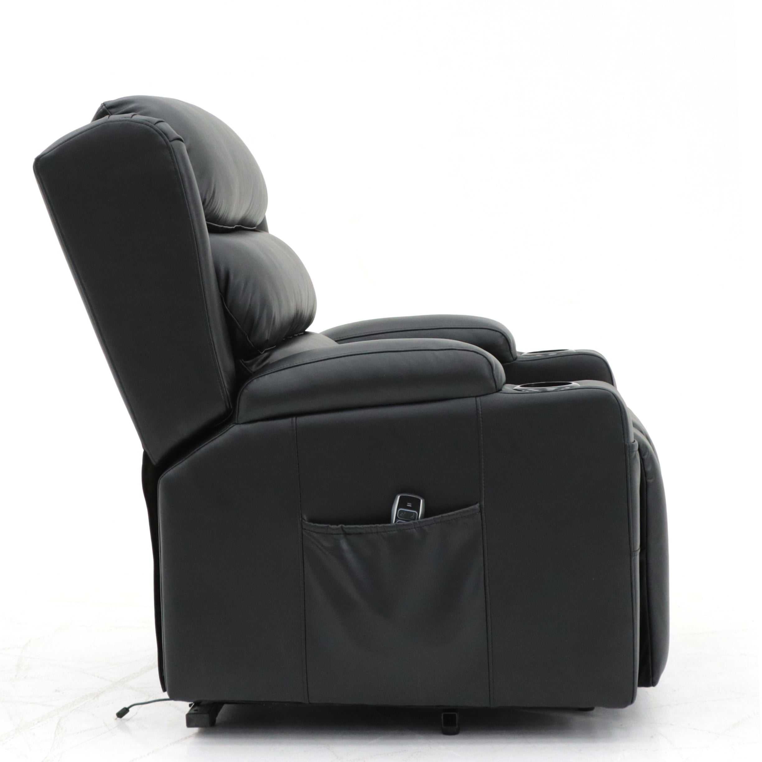 THE SPIRIT Lift Recliner Chair - 180kg Lift Capacity, Higher Leg Lift, 3-Years Warranty - (Black Leather)