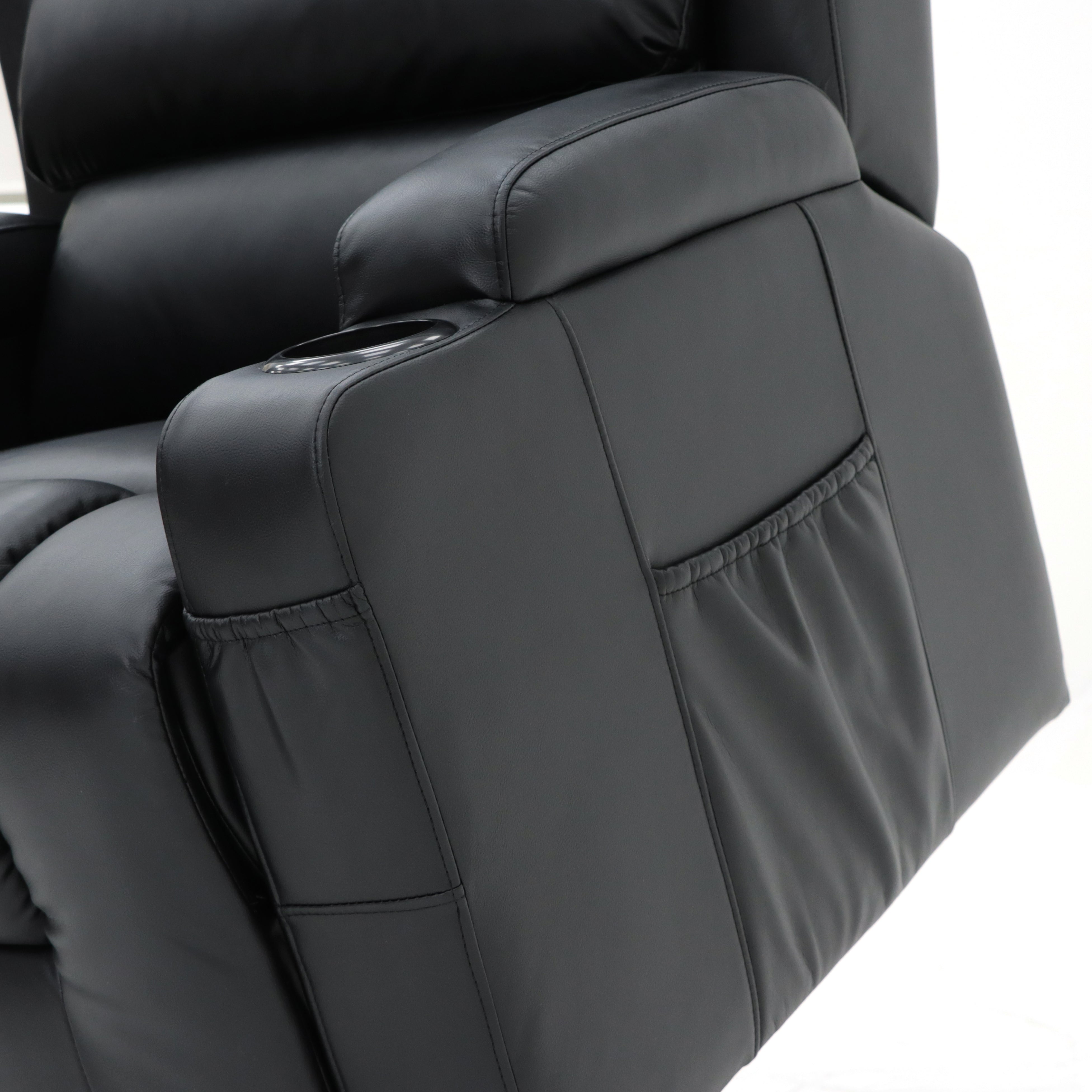 THE SPIRIT Lift Recliner Chair - 180kg Lift Capacity, Higher Leg Lift, 3-Years Warranty - (Black Leather)