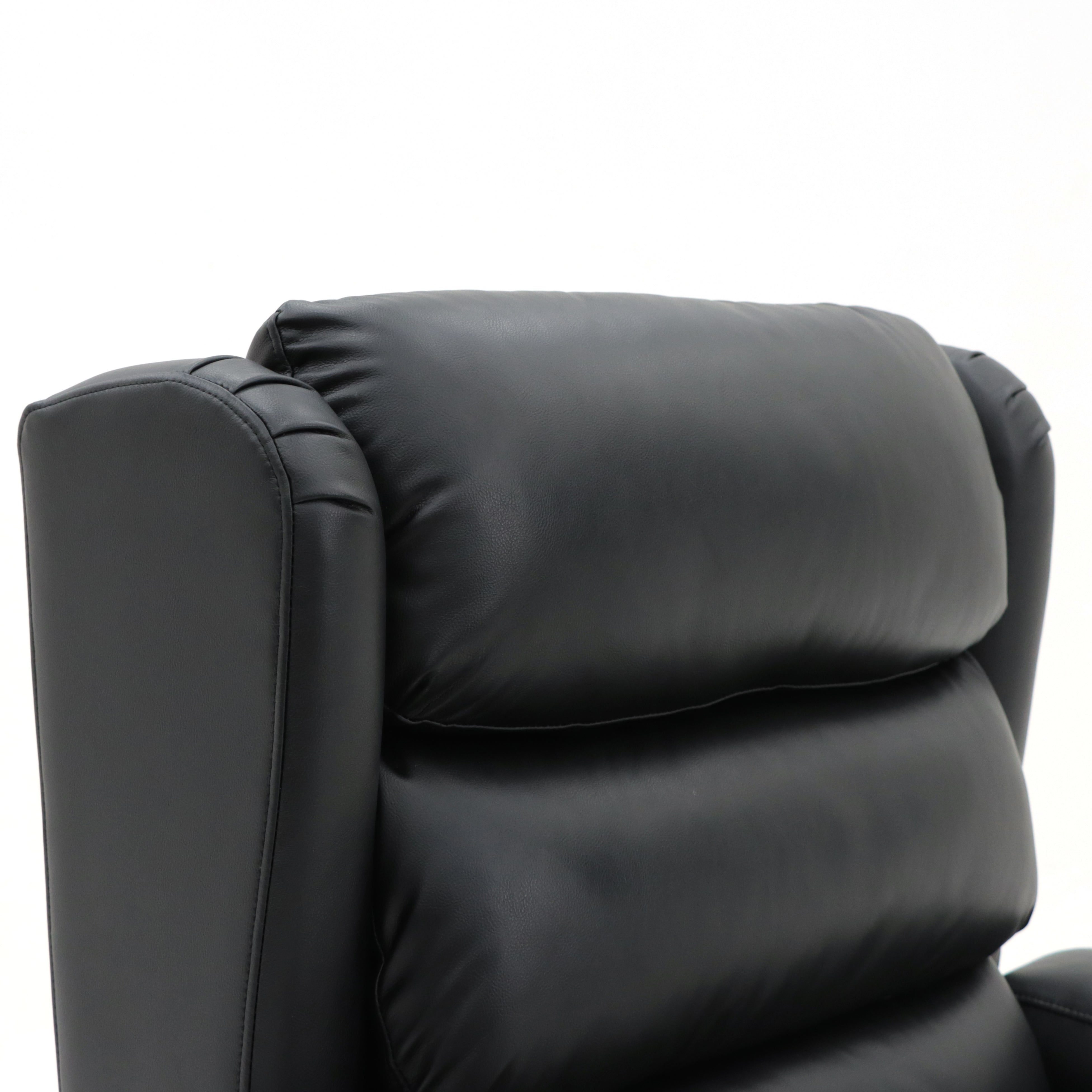 THE SPIRIT Lift Recliner Chair - 180kg Lift Capacity, Higher Leg Lift, 3-Years Warranty - (Black Leather)