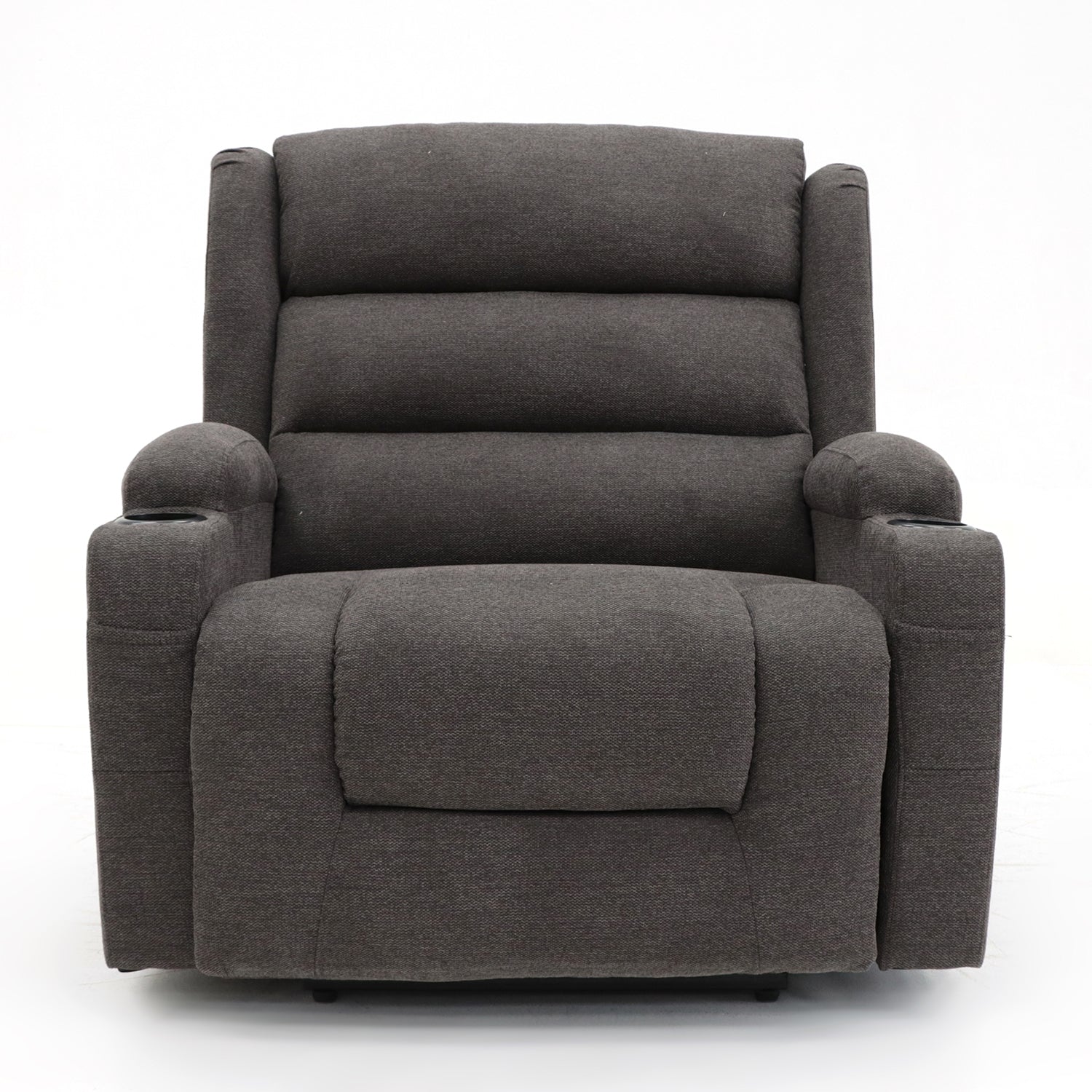 OUT BACK Lift Recliner Chair Extra Large 75cm Seat Width 250kg Lift Higher Leg Lift 3-Years Warranty - (Brown Fabric)