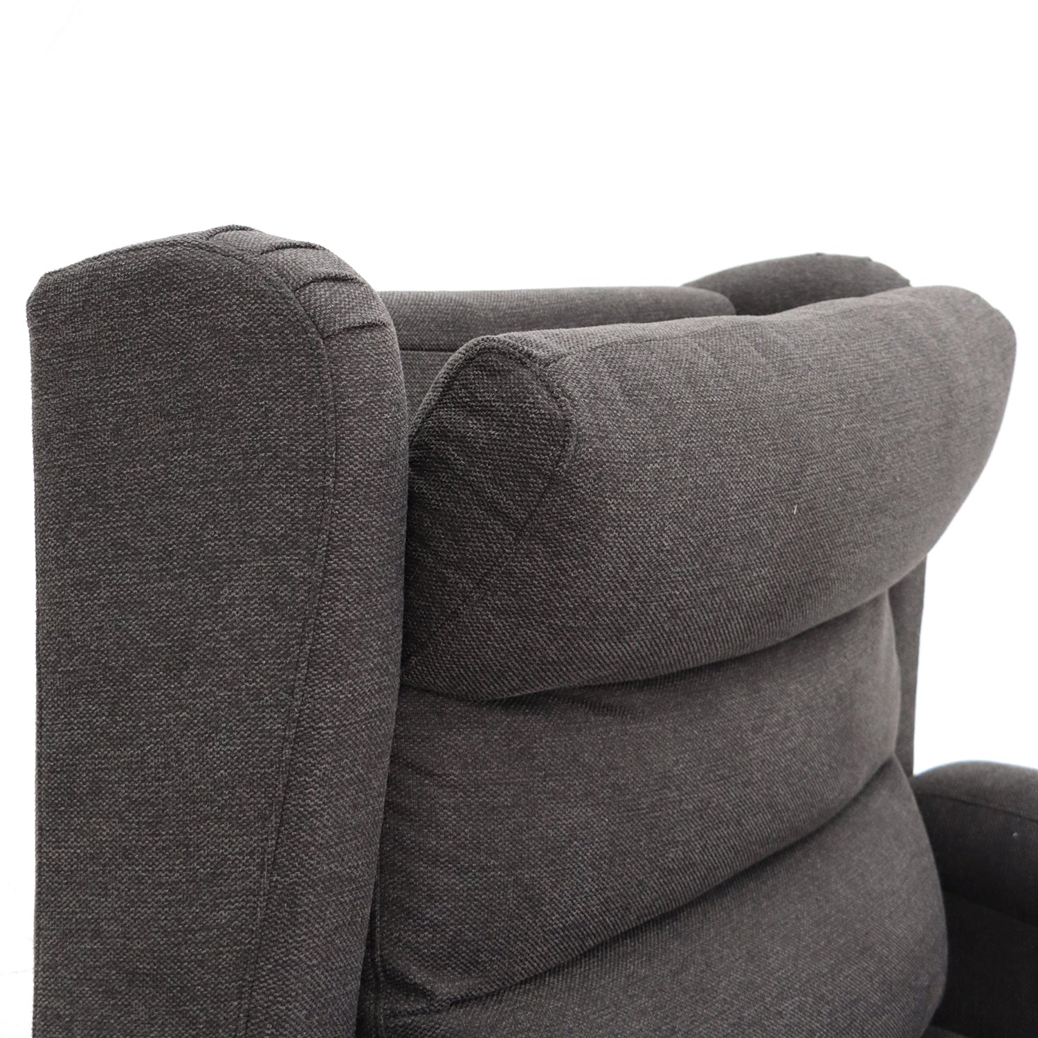 OUT BACK Lift Recliner Chair Extra Large 75cm Seat Width 250kg Lift Higher Leg Lift 3-Years Warranty - (Brown Fabric)