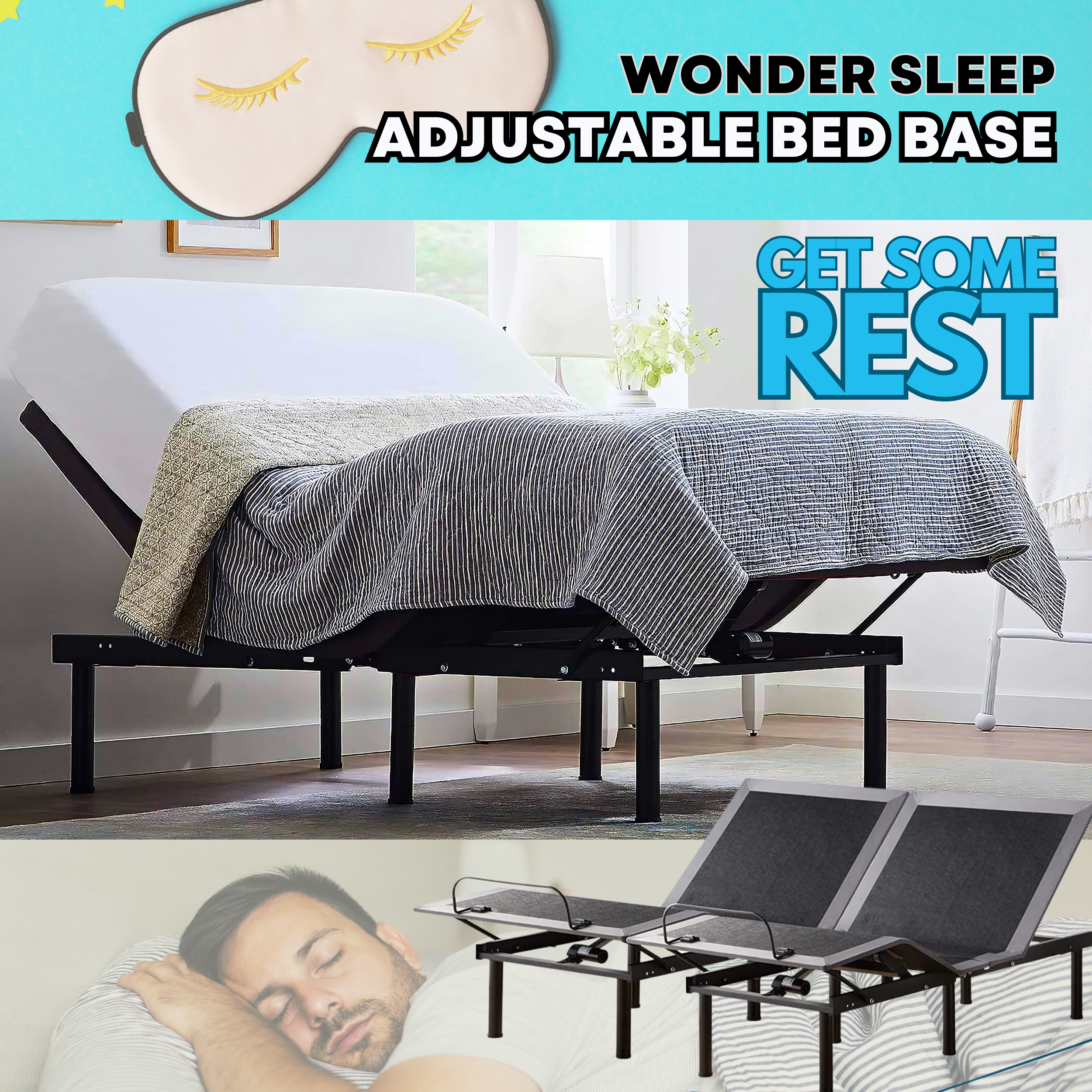 Wonder Sleep Adjustable Bed Base with Himalayan Mattress - LIMITED TIME OFFER